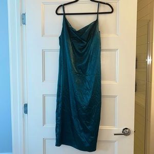 Forest Green Silky Dress